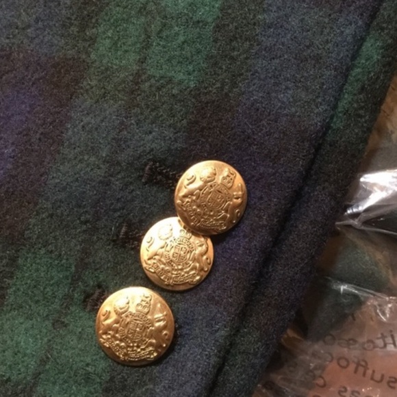 J. Crew patterned plaid green schoolboy blazer size 0 - Picture 6 of 7